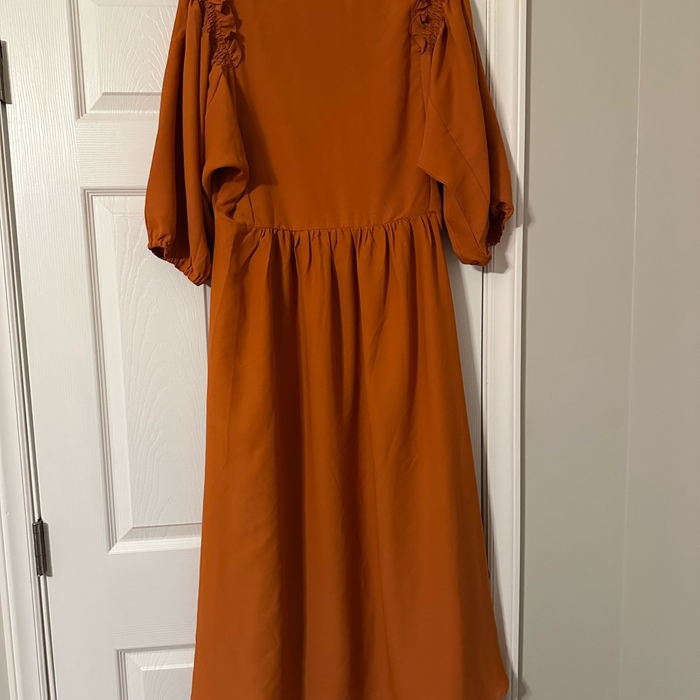 Nursing Queen Terracotta Midi Dress - Picture 4 of 4